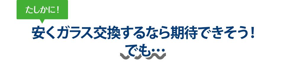 たしかに！ 安くガラス交換するなら株式会社ナカバヤシオートガラスさんは期待できそう！でも…